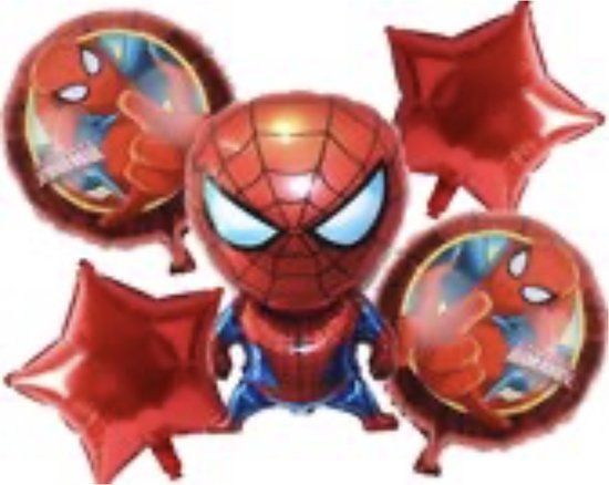 Spiderman - folie ballonnen - verjaardag - Cool Gadgets - 5 stuks