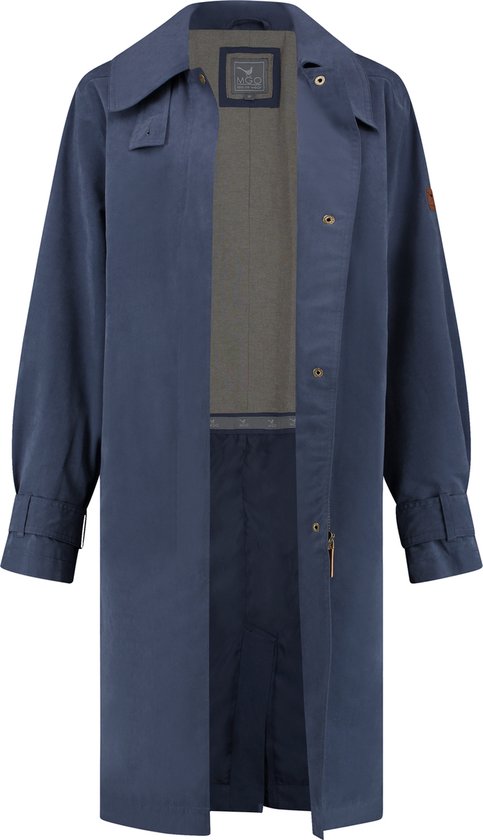 MGO Pippa Dames Trenchcoat - Lange jas vrouwen - Wind- en Waterdicht - Blauw