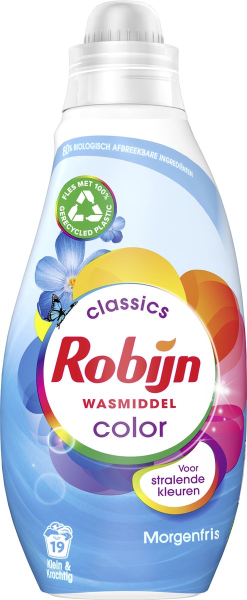 Robijn Klein & Krachtig Classics Color Morgenfris Vloeibaar Wasmiddel 19 wasbeurten