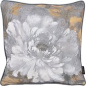 Sierkussen Jacquard Velvet White Flower | 45 x 45 cm | Velvet/Polyester