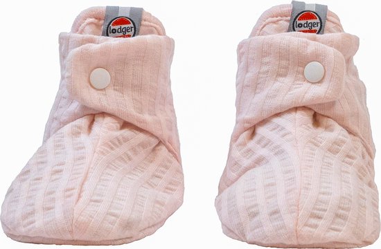 Lodger Bébé Pantoufles femmes taille 16 rose Katoen doux bouton pression 3-6 m pantoufle seersucker