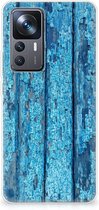 Backcase Siliconen Hoesje Xiaomi 12T | 12T Pro Telefoonhoesje Wood Blue