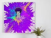 Explosive colorful royalty | Explosive Colorful Royalty | Kunst - 60x60 centimeter op Canvas | Foto op Canvas - wanddecoratie schilderij