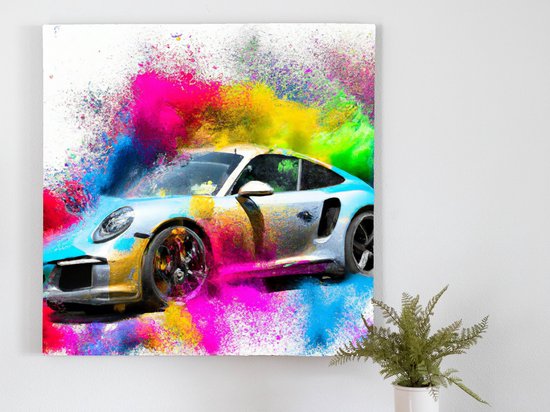 Porsche Perfection kunst - 30x30 centimeter op Dibond | Foto op Dibond - wanddecoratie