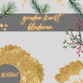 Akyol - Goudenblad-kerst- kerstversiering - 30 stuks-kerstafel decoratie-kersstuk versiering - kerstversiering goud - bladeren kerst -knutselen kerst – feestdagen-Christmas - bladeren