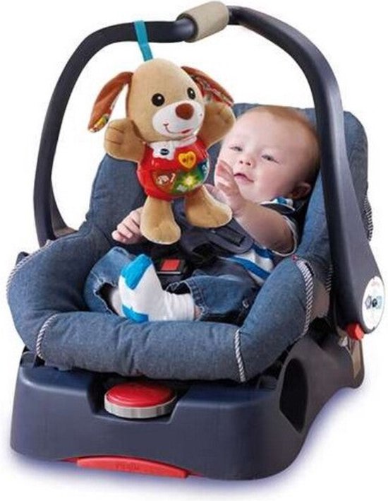 VTech Baby Knuffel & Speel Puppy - Educatief Babyspeelgoed - Bruin/Blauw -  3 tot 24... | bol.com