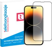 Telefoonglaasje Screenprotector - Geschikt voor iPhone 14 Pro - Volledig Dekkend - Gehard Glas - Beschermglas