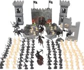 254stuks Geassembleerd ridderpakket - Kinderen speelgoed - Middeleeuwse kasteel soldaten modelbouwset