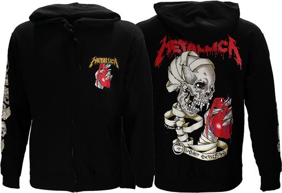 Metallica Heart Explosive Hoodie Cardigan - Merchandise officielle
