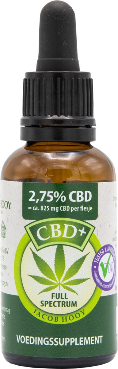 Goedkoopste CBD Plus olie 2,75 (Jacob Hooy) - 30 ml