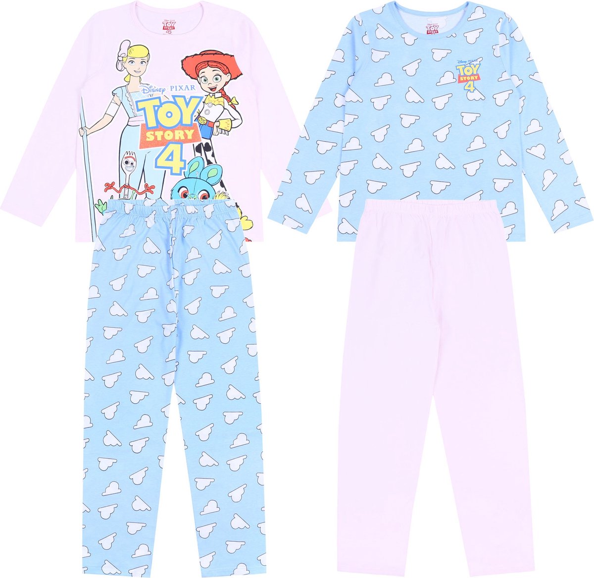 Disney TOY STORY DISNEY - 2 x blauwe en roze pyjama / 128