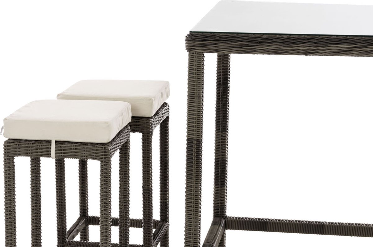 SoBuy OGT42-F 4-delige set van 2 hoge tafels en 2 barstoelen, eettafelset