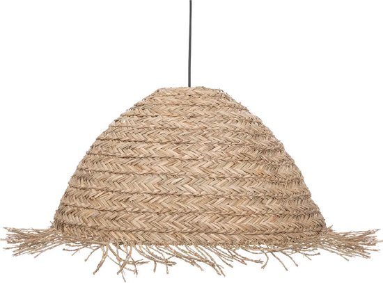 Art deco hanglamp zwart met ovale plafondplaat en smoke glas 6-lichts - Douglass