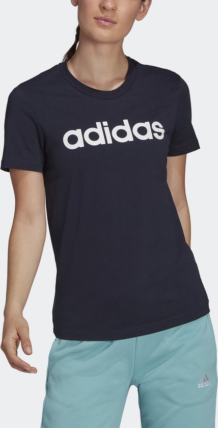 adidas Sportswear LOUNGEWEAR Essentials Slim Logo T-shirt - Dames - Blauw- XL