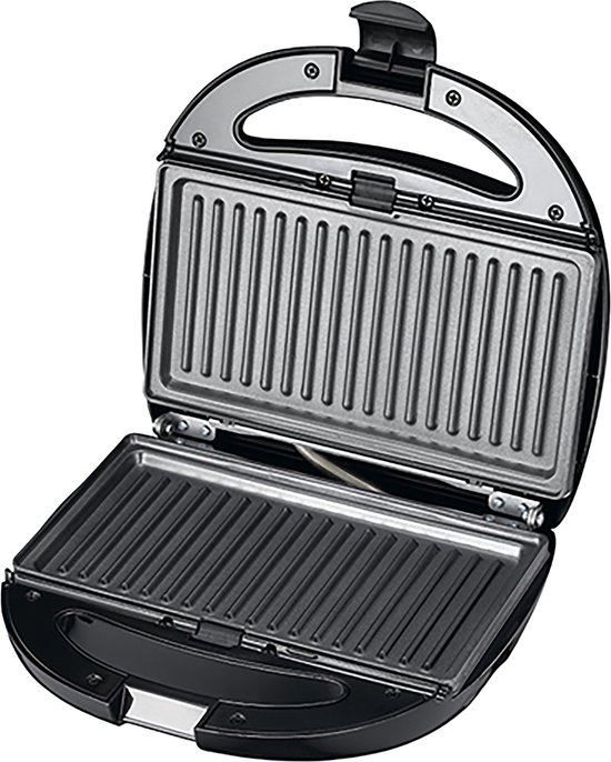 Ufesa SW7950 Cook&Fun Appareil croque monsieur 3 en 1: Grill, Gaufres et Sandwichs, 900W, Plaques Antiadhésives Amovibles, Sans BPA, Inox : BLOCK