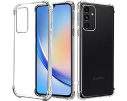 BixB bumper case Hoesje Geschikt Voor Samsung Galaxy A34 hoesje siliconen transparant Anit Shock proof