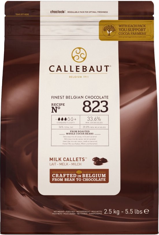 Callets au chocolat Callebaut -Lait- 2,5 kg (33,6%)