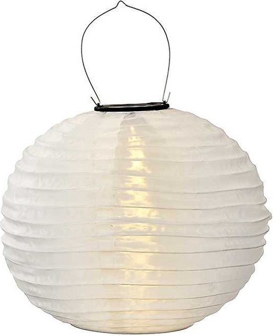 Lanterne Solar ronde blanc chaud 25 cm (énergie solaire) lanternes d'extérieur pour le jardin
