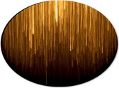 Dibond Ovaal - Abstracte Gouden Strepen - 28x21 cm Foto op Ovaal (Met Ophangsysteem)