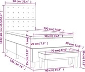vidaXL - Boxspring - met - matras - stof - zwart - 90x190 - cm