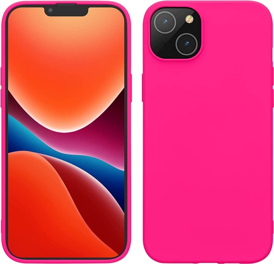 Coque Casemania pour Apple iPhone 14 Plus Rose - Coque arrière en Siliconen liquide