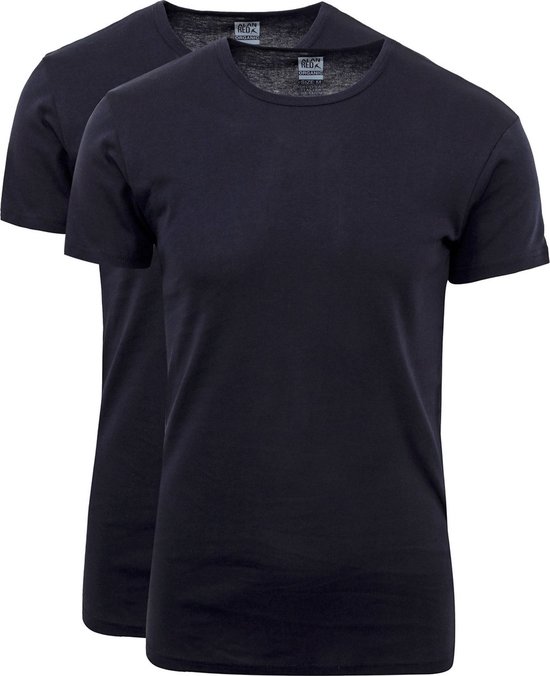 Alan Red - Copenhagen T-shirt O-Hals Navy 2-Pack - Heren - Maat XL - Slim-fit