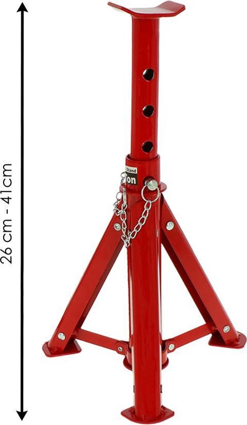 Benson assteunen inklapbaar - 3 ton - set van 2 - rood | bol