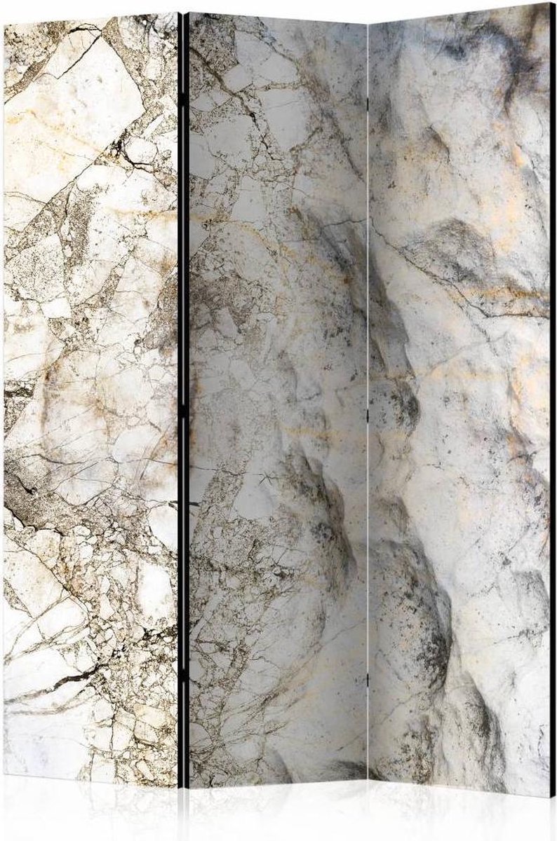 Vouwscherm / Kamerscherm - Marmeren mysterie 135x172cm, gemonteerd geleverd, dubbelzijdig geprint