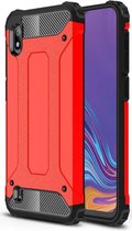 Samsung Galaxy A10 Hoesje Shock Proof Hybride Back Cover Rood