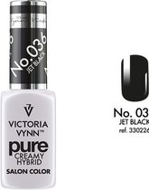 VICTORIA VYNN™ Gel Nagellak - Gel Polish - Pure Creamy Hybrid  - 8 ml - Jet Black  - 036 - Zwart