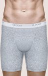 Grijze Sloggi boxershort met grijze elastische tailleband met logo.