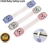 Kinderslot - Veiligheidsslot - Kinderbeveiliging voor Kast, WC, Koelkast & Lade - Knijpslot - Roze - Set 2 Stuks