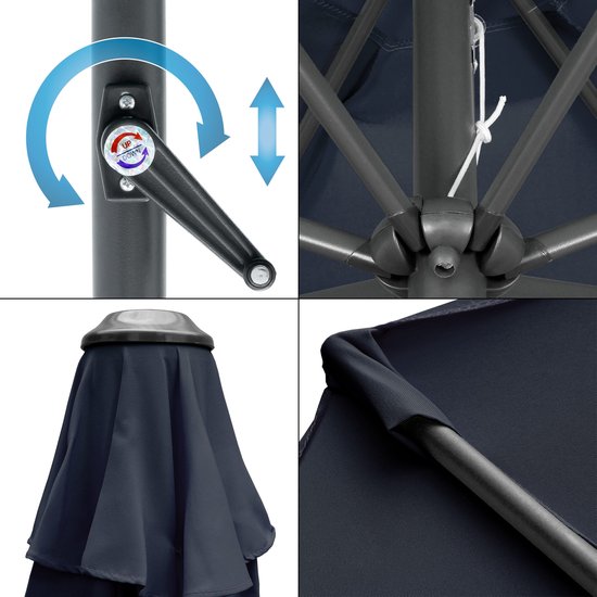 Dubbele parasol met zwengel, 300 x 150 cm, antraciet of natuur, XL, tuinscherm met knikscharnier, zonnebescherming, UV 50 , voor balkon, terras, tuin, groot, verstelbare hellingshoek, naturel, 302 x Dubbele parasol met zwengel, 300 x 150 cm, antraciet of natuur, XL, tuinscherm met knikscharnier, zonnebescherming, UV 50 , voor balkon, terras, tuin, groot, verstelbare hellingshoek, naturel, 302 x