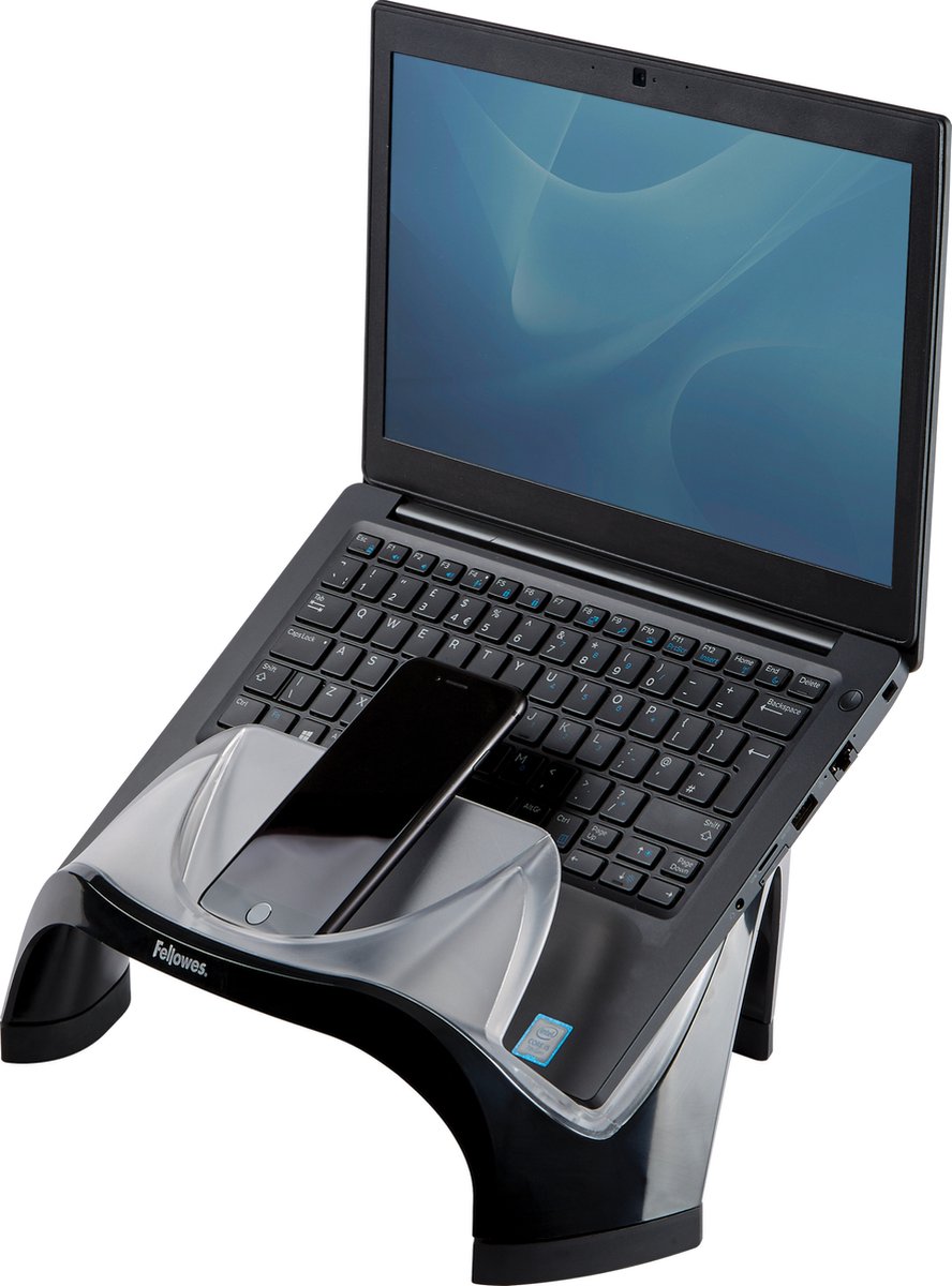 Fellowes Smart Suites Laptop standaard - verstelbaar - met 4 USB - met lade - Zwart