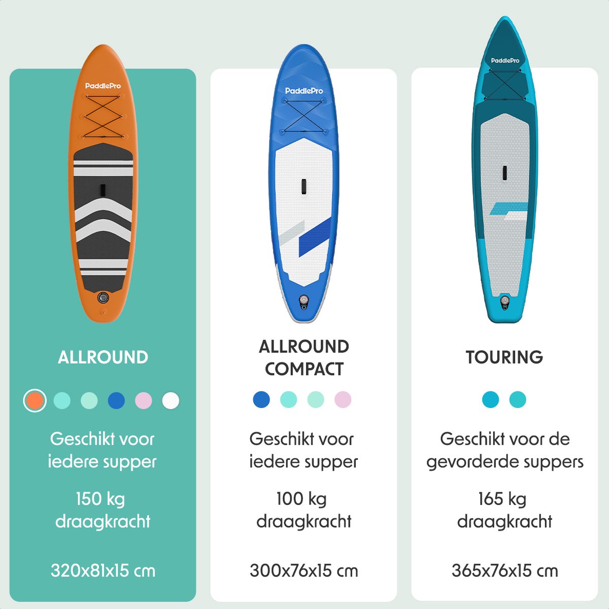 LifeGoods PaddlePro SUP Board - Opblaasbaar Paddle Board - Complete Set - Max. 150KG - 320x81cm - Oranje – foto 4