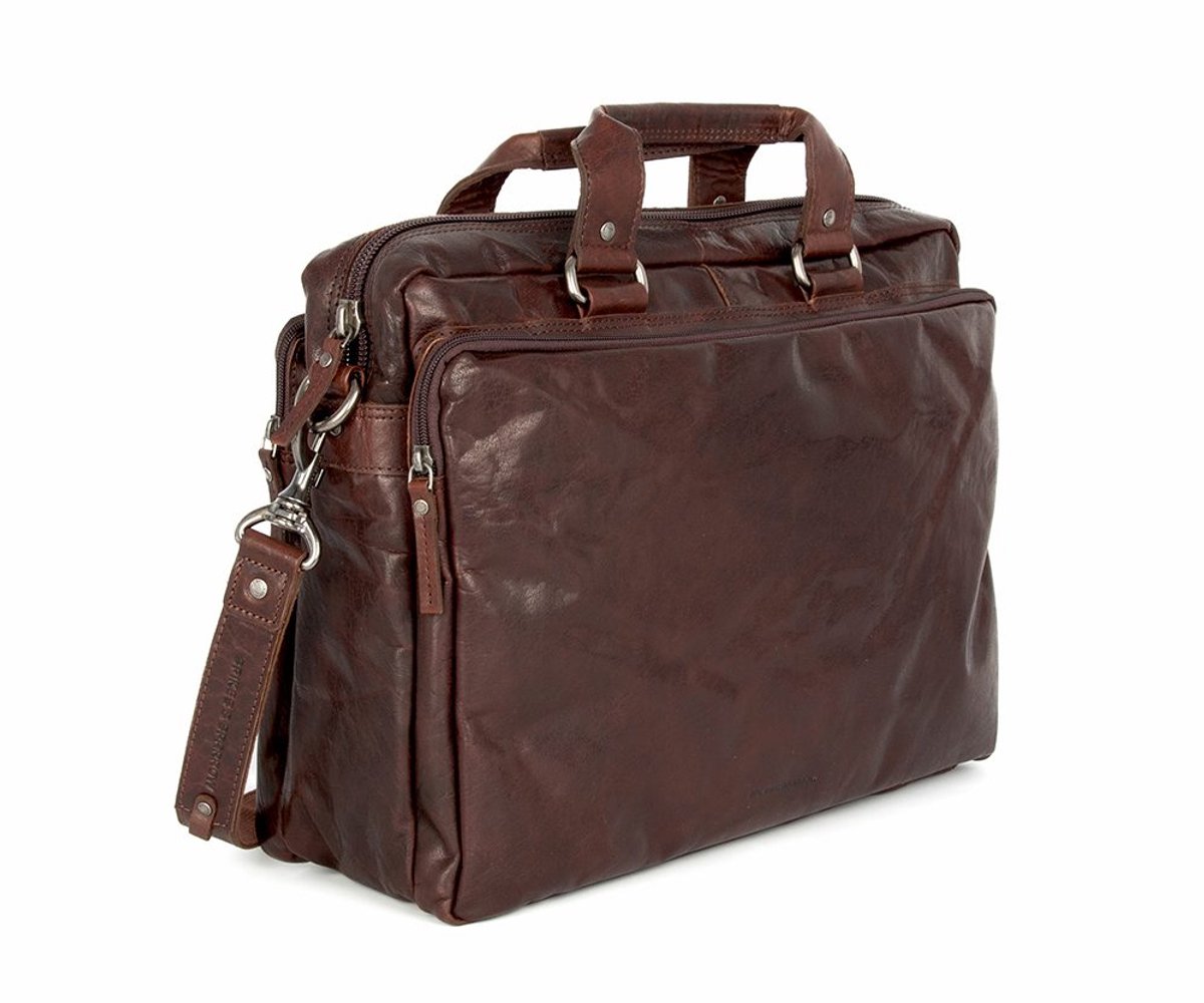 Leren Laptoptas - Mississippi - Donkerbruin
