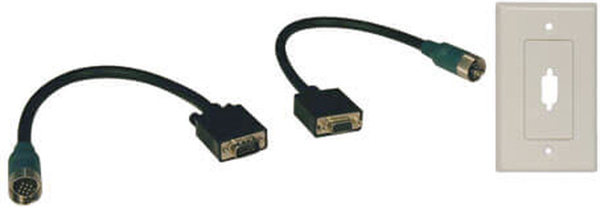 Tripp Lite EZA-VGAX-2 toetsenbord-video-muis (kvm) kabel Zwart 0,30 m