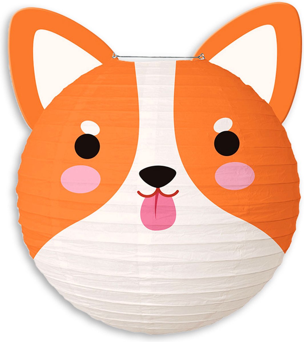 LUQ - Hond - Lampion - Sint Maarten - Lampionstokje - Zonder - Lichtje - Dieren - TrekLampion - Papier - Kind - 1 Stuk