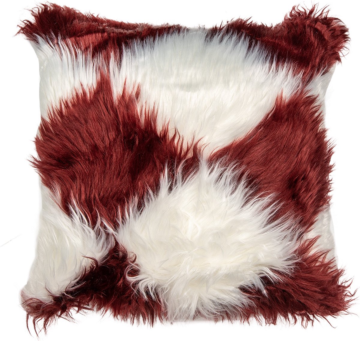 Kussenhoes 45x45 cm Wit Rood Polyester