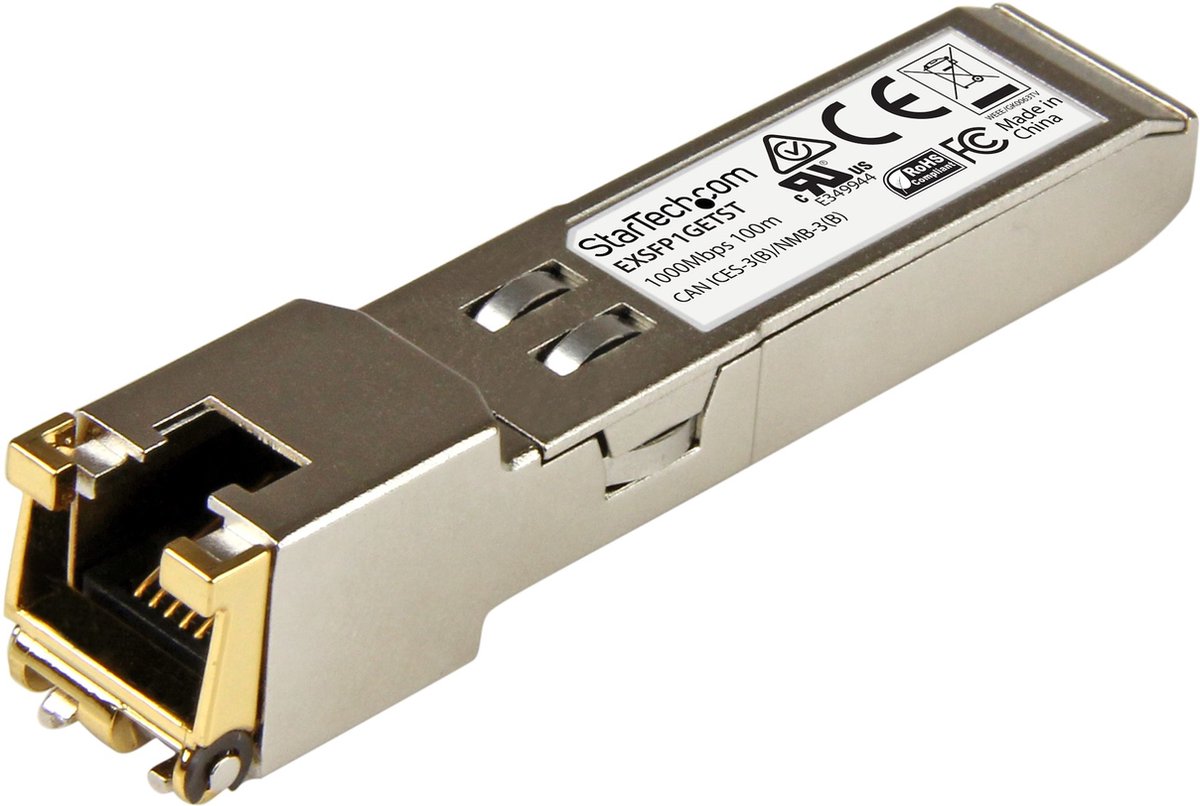StarTech Gigabit RJ45 koper SFP ontvanger module - Juniper EX-SFP-1GE-T compatibel - 100m