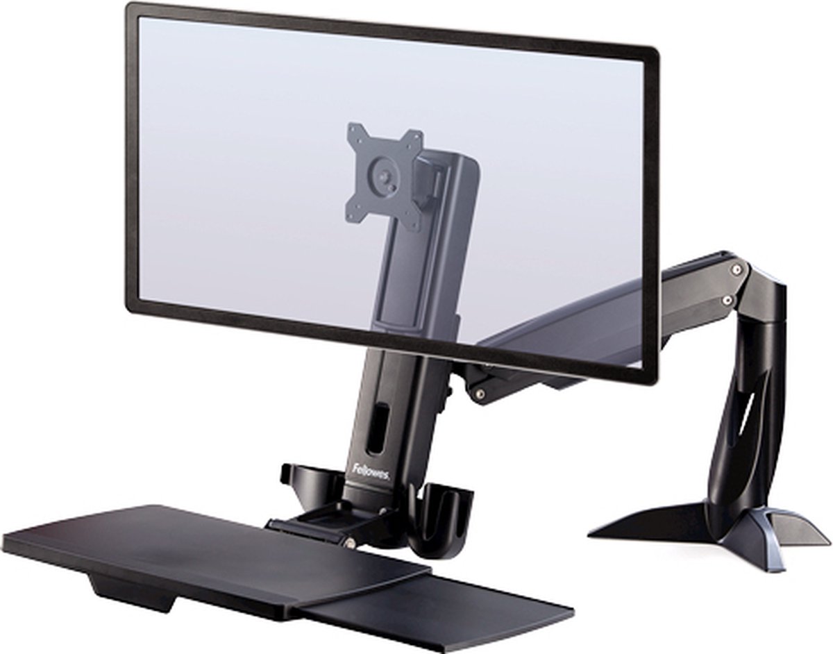 Zit-Sta werkplek Fellowes Easy Glide zwart
