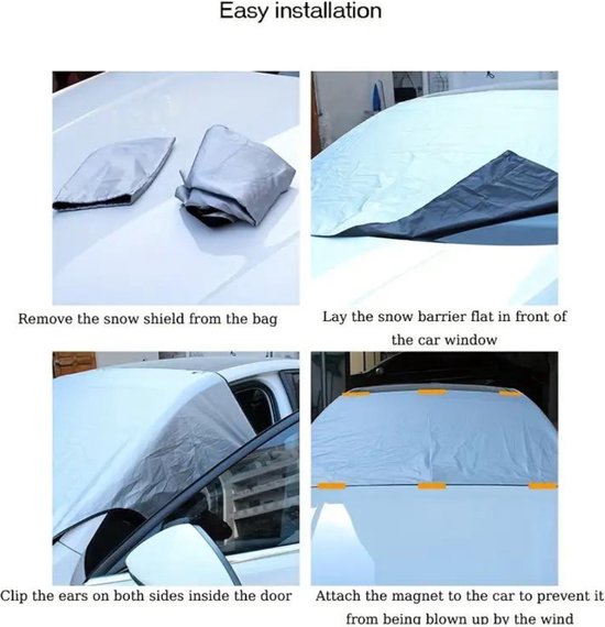 Nivard Couverture Antigel Voiture - Couverture Antigel Voiture - Couvre pare-brise Brise Antigel - Couverture Pare-Brise-Couverture Anti Glace - Couverture Neige - Protection solaire - Pare-Soleil