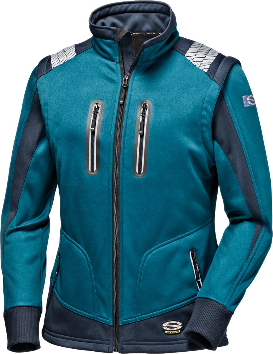 SIR SAFETY STARFLEX Softshell Werkjas DAMES Veiligheidsjas Blauw - Ademend - Waterafstotend - Reflecterend