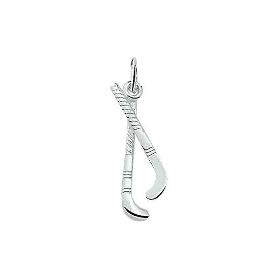 Pendentif Crosses de hockey Argent Plaqué Rhodium