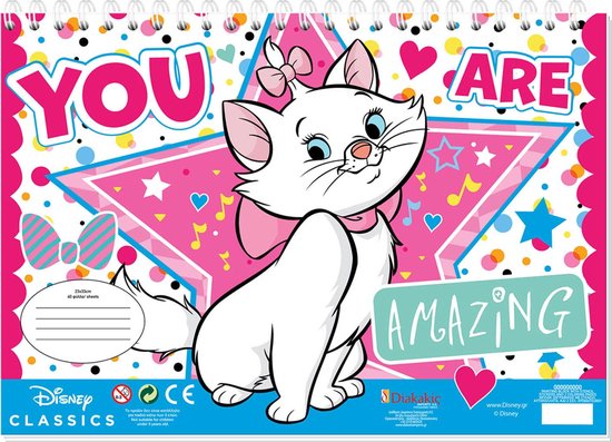 Foto: Disney marie cat kleurplaten met stencil en stickervel