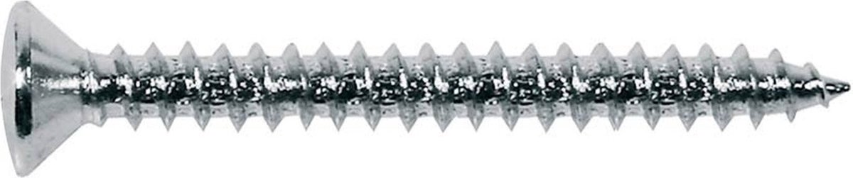 Boston TS-03-C Verchroomde Tap Schroeven 4x45mm - 12 Stuks