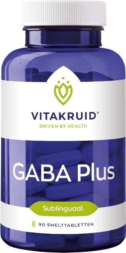 Foto: Vitakruid gaba plus sublinguaal voedingssupplement 90 smelttabletten