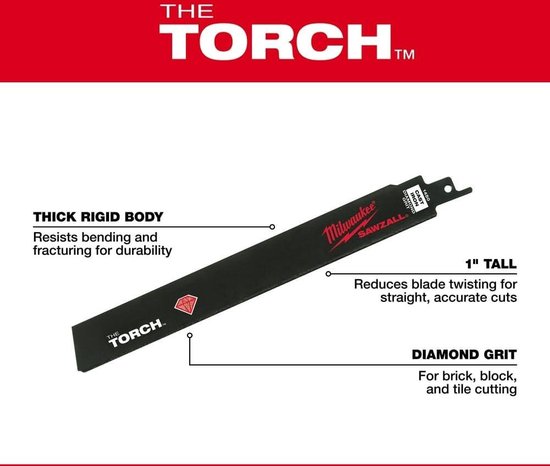 Lame de scie alternative Diamond Torch noir - 45242187416 avec système de changement rapide