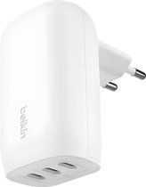 Belkin - 3-Port USB-C oplader 67 watt - Geschikt voor Iphone, Samsung, Notebooks, Tablets