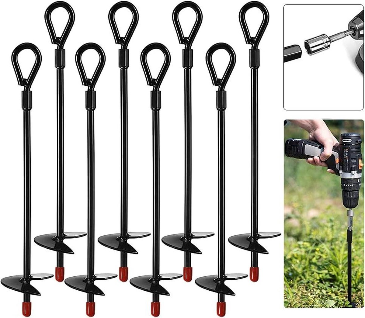 Goedkoopste 38-cm stalen grondanker voor tuin camping trampoline tenten 8 stuks